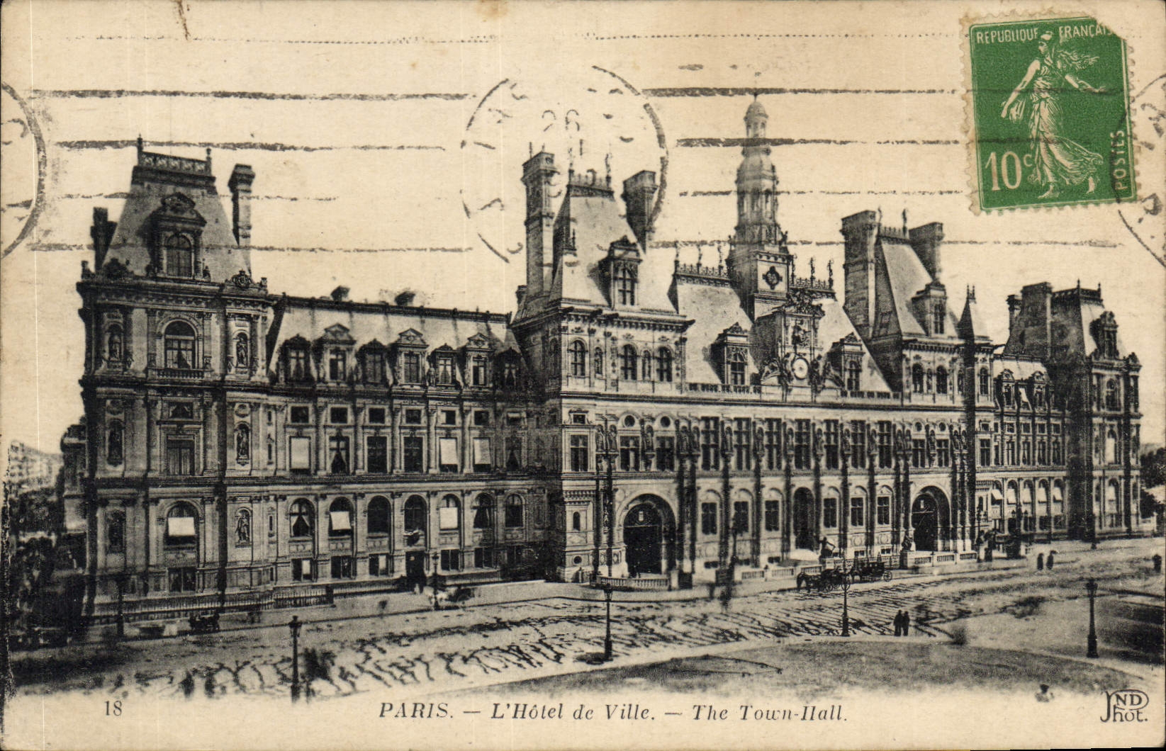 CPA Paris L'Hotel de Ville