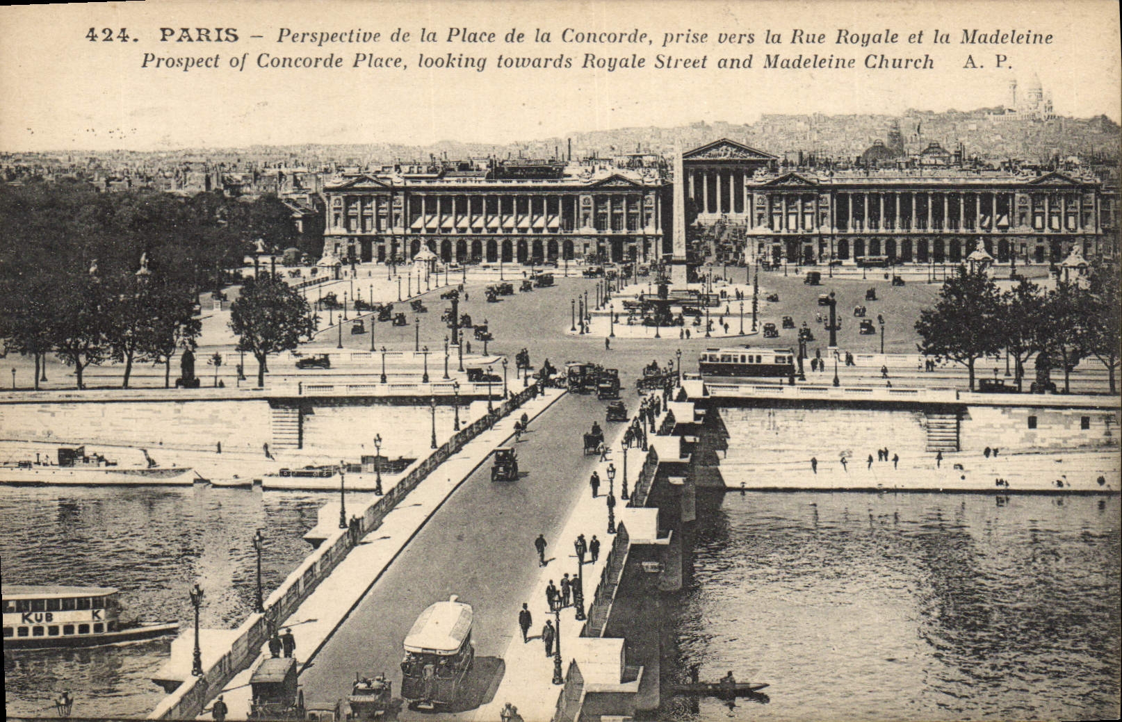 CPA Paris Perspective de la Place de la Concorde