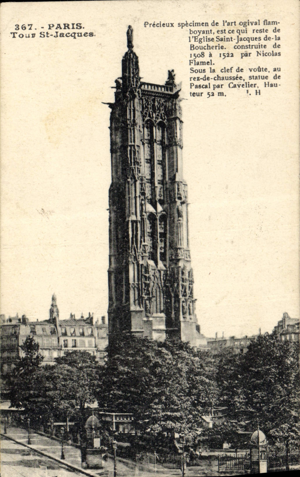 CPA Paris Tour St Jacques 