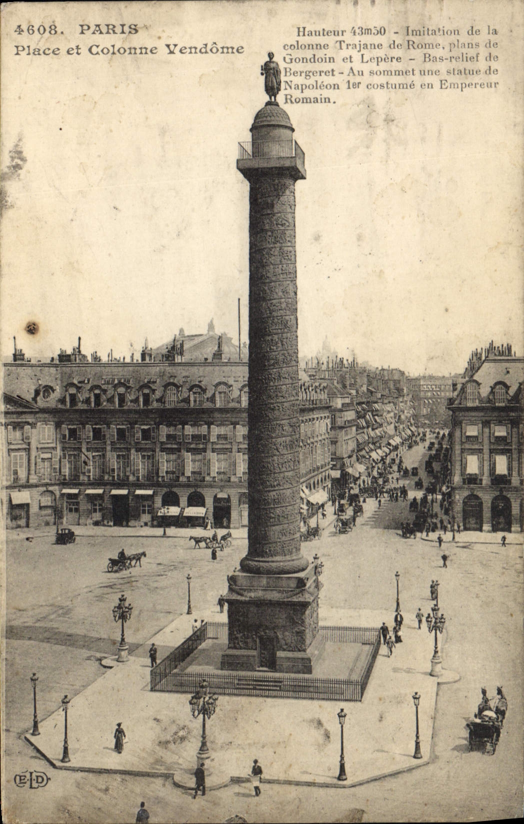 CPA Paris Place et Colonne Vendome