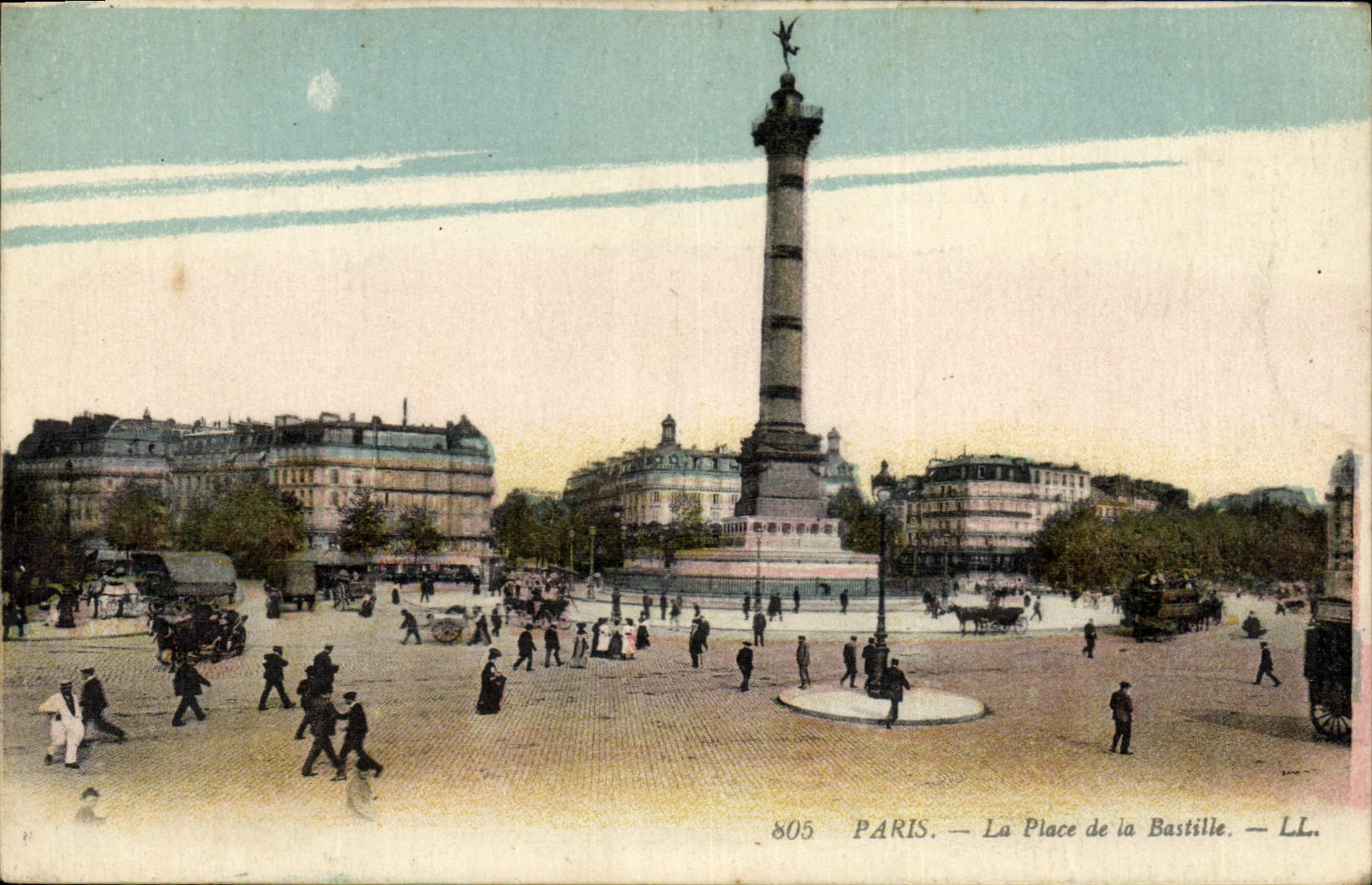 CPA Paris La Place de la Bastille 