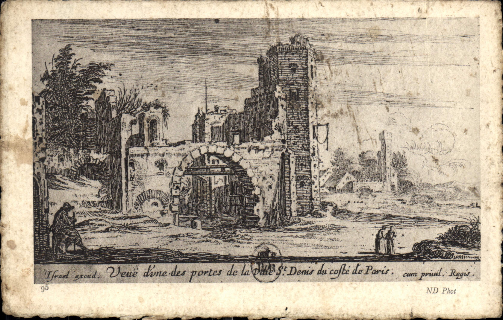 CPA Veue done des portes de la St Denis du cofte de Paris