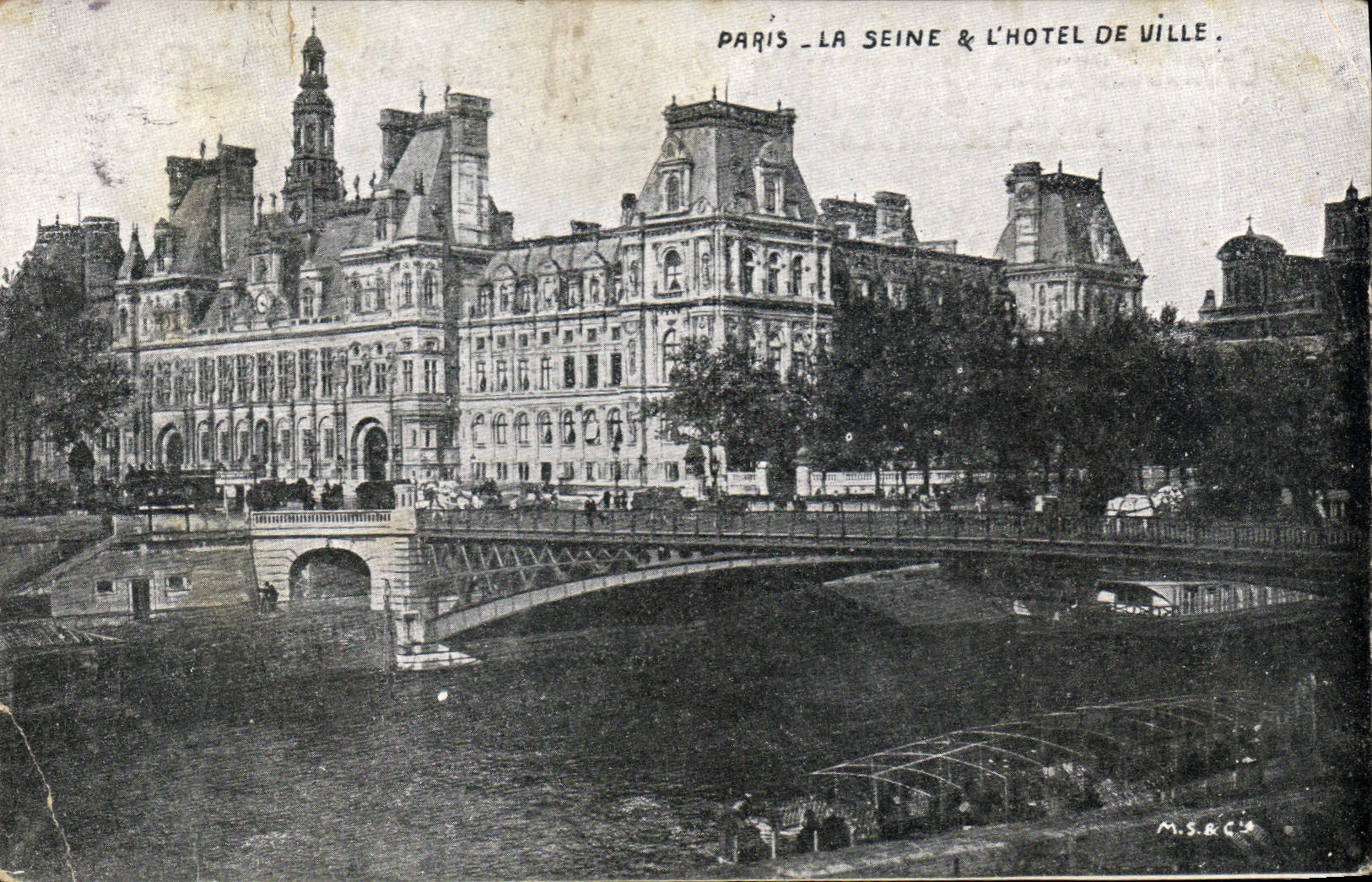 CPA Paris La Seine L'Hotel de Ville