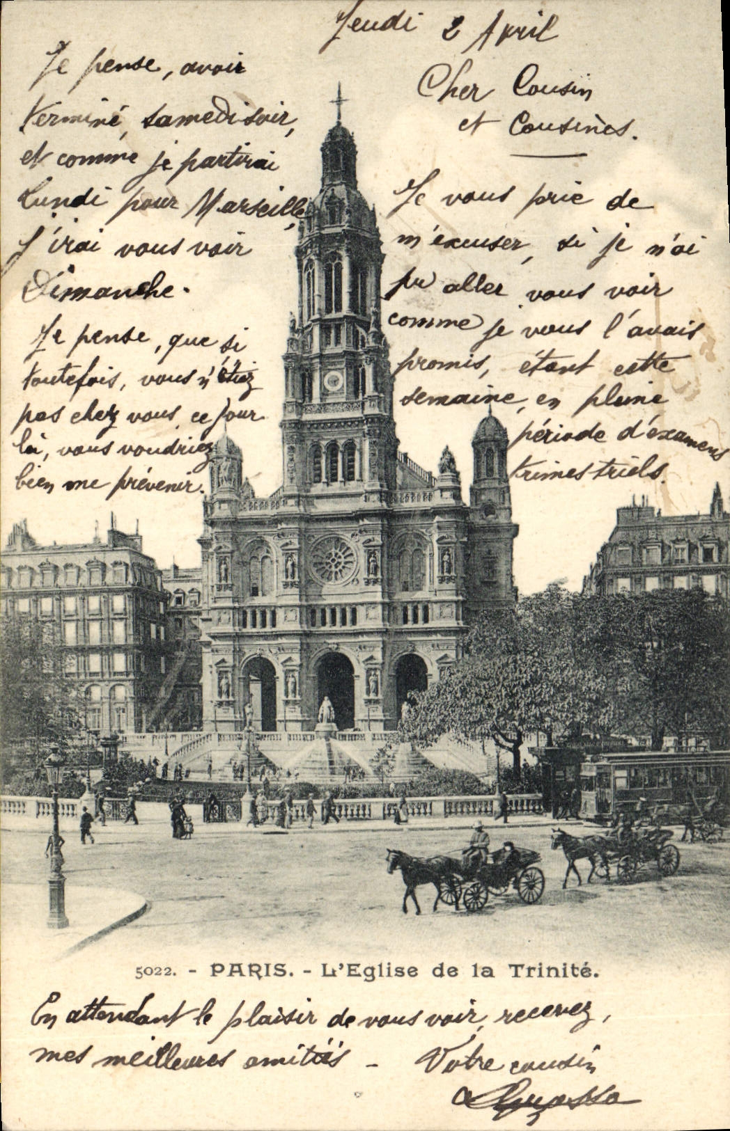 CPA Paris L'Eglise de la Trinite 