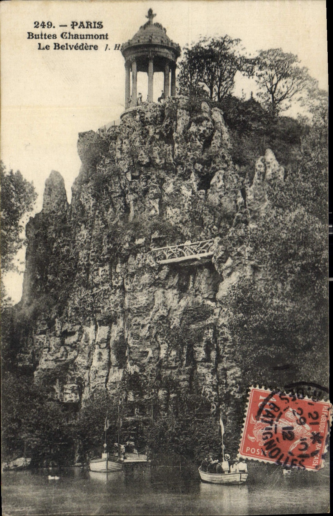 CPA Paris Buttes Chaumont Le Belvedere 