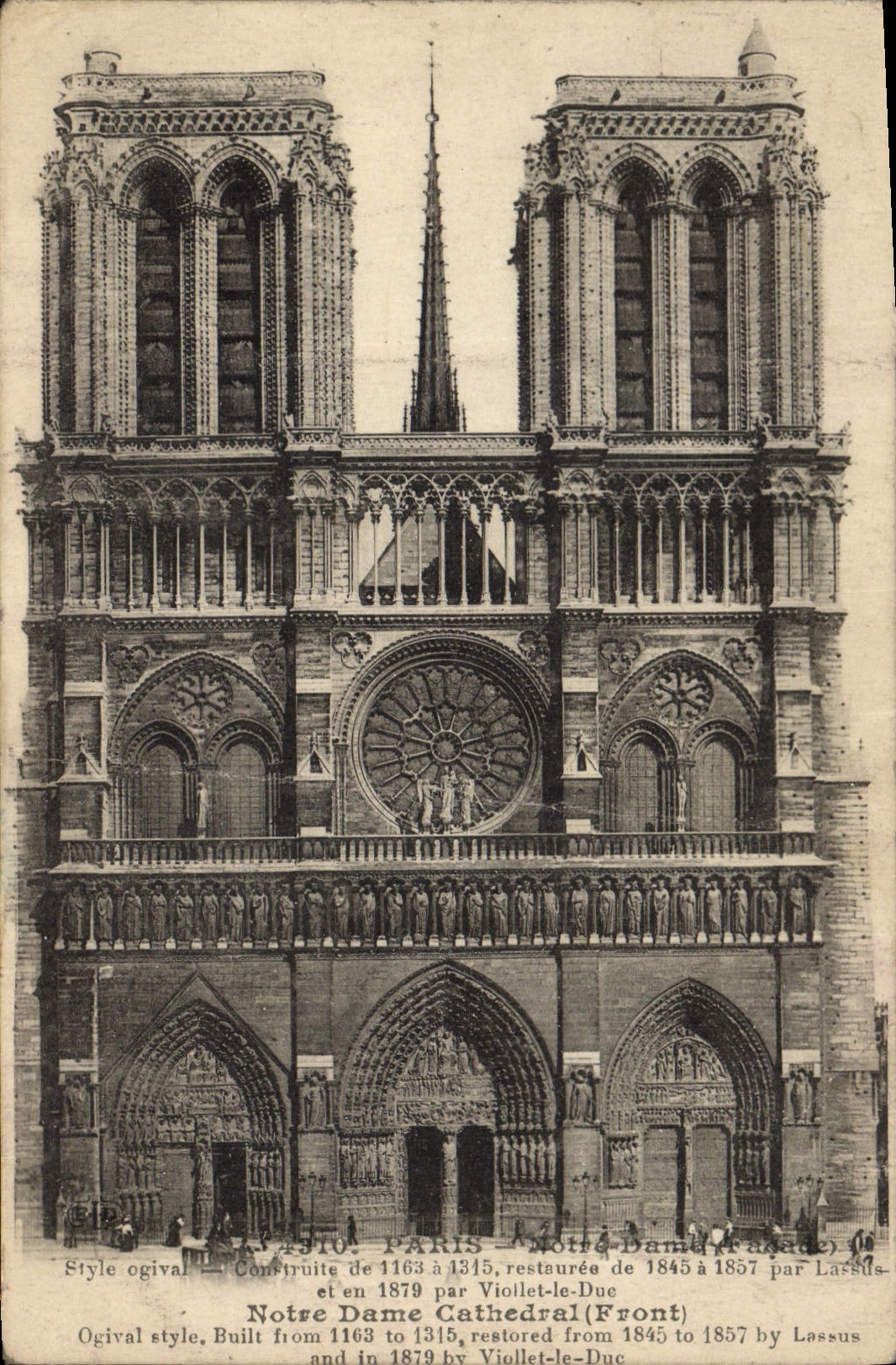 CPA Paris Notre Dame Cathedral Front