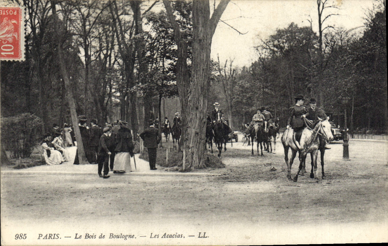 CPA Paris Le Bois de Boulogne Les Acacias Chevaux