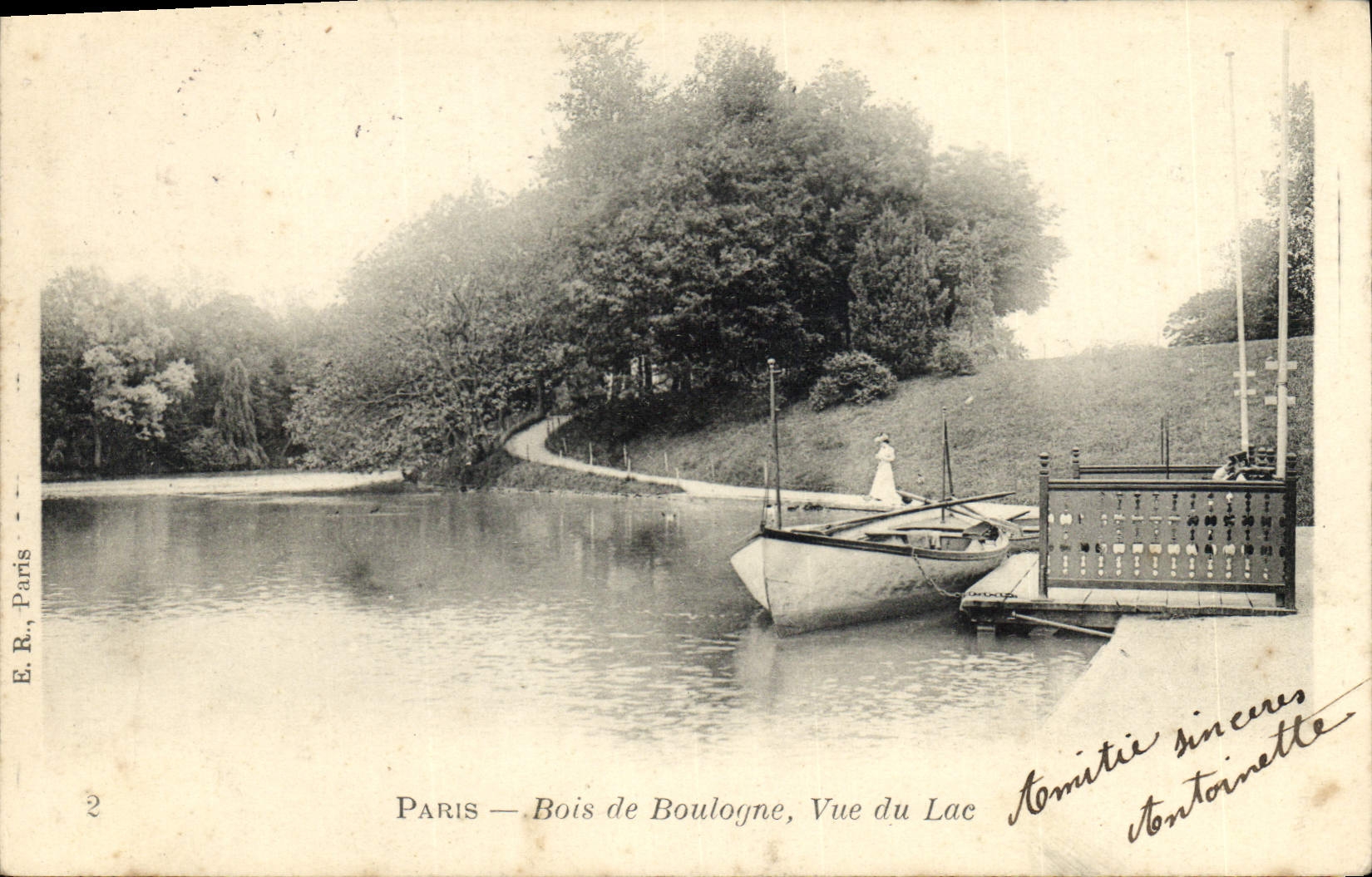 CPA Paris Bois de Boulogne Vue du Lac 