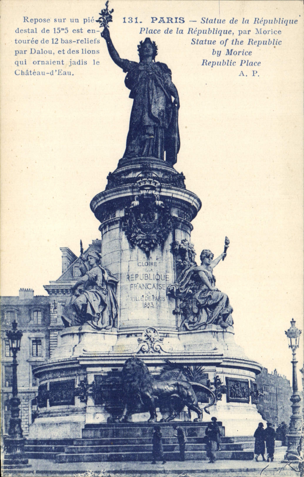 CPA Paris Statue de la Republique