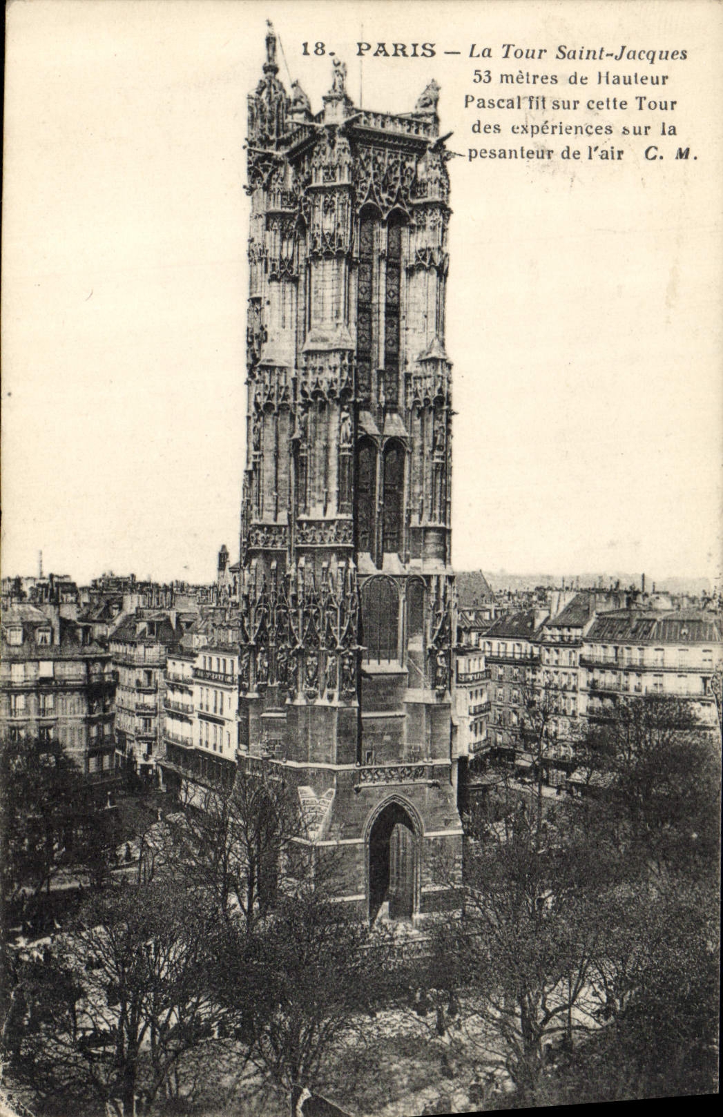 CPA Paris La Tour Saint Jacques 
