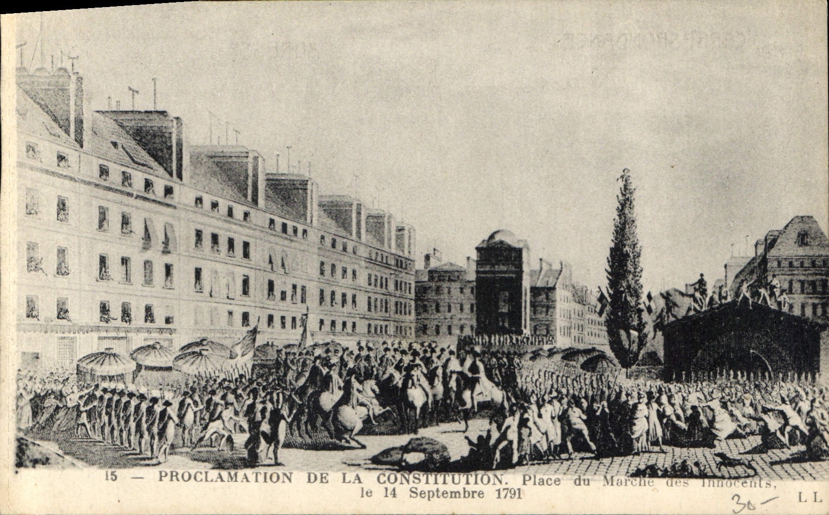 CPA Proclamation de la Constitution Place du Marche des Innocents 