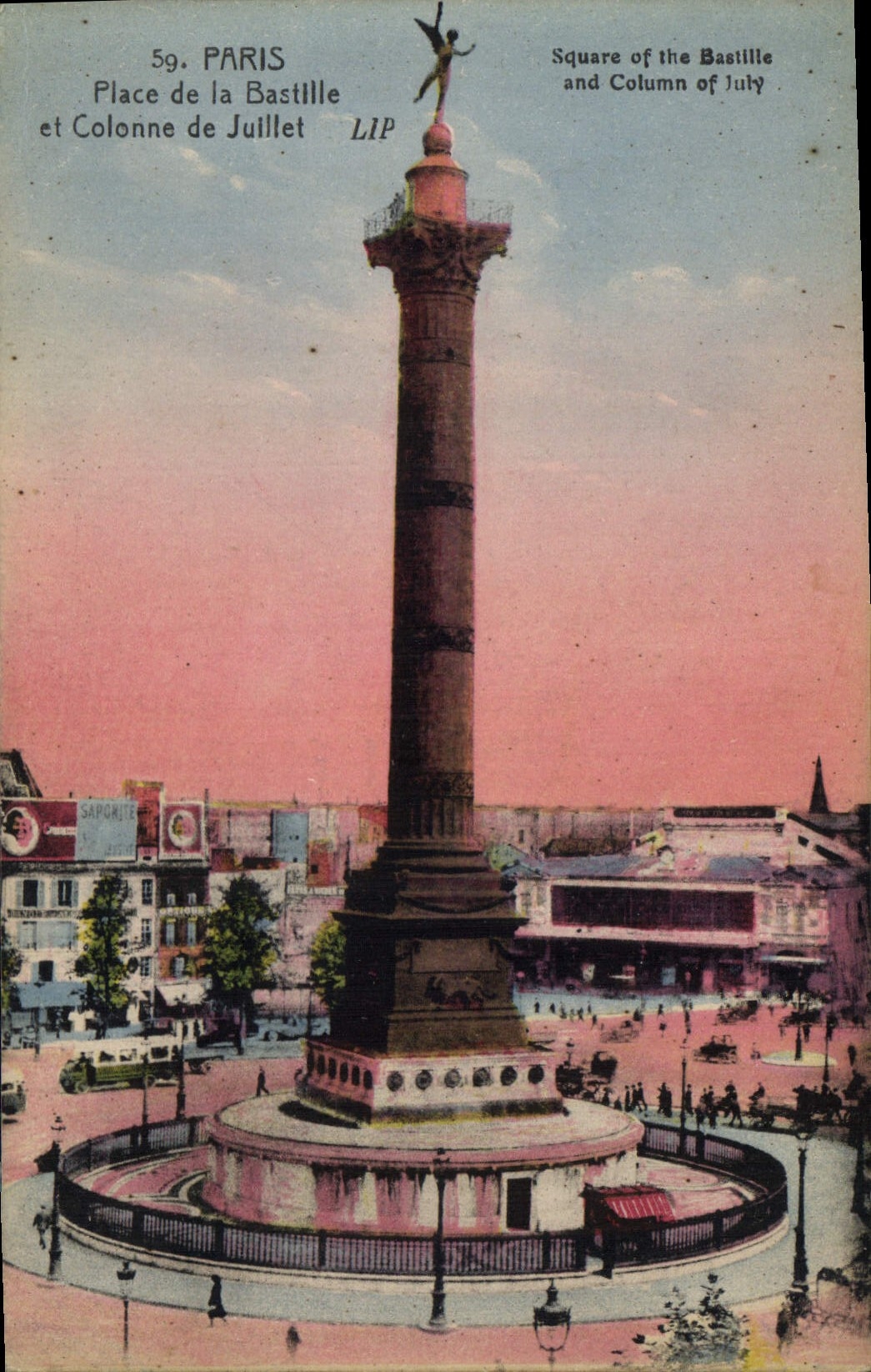 CPA Paris Place de la Bastille et Colonne de Juillet