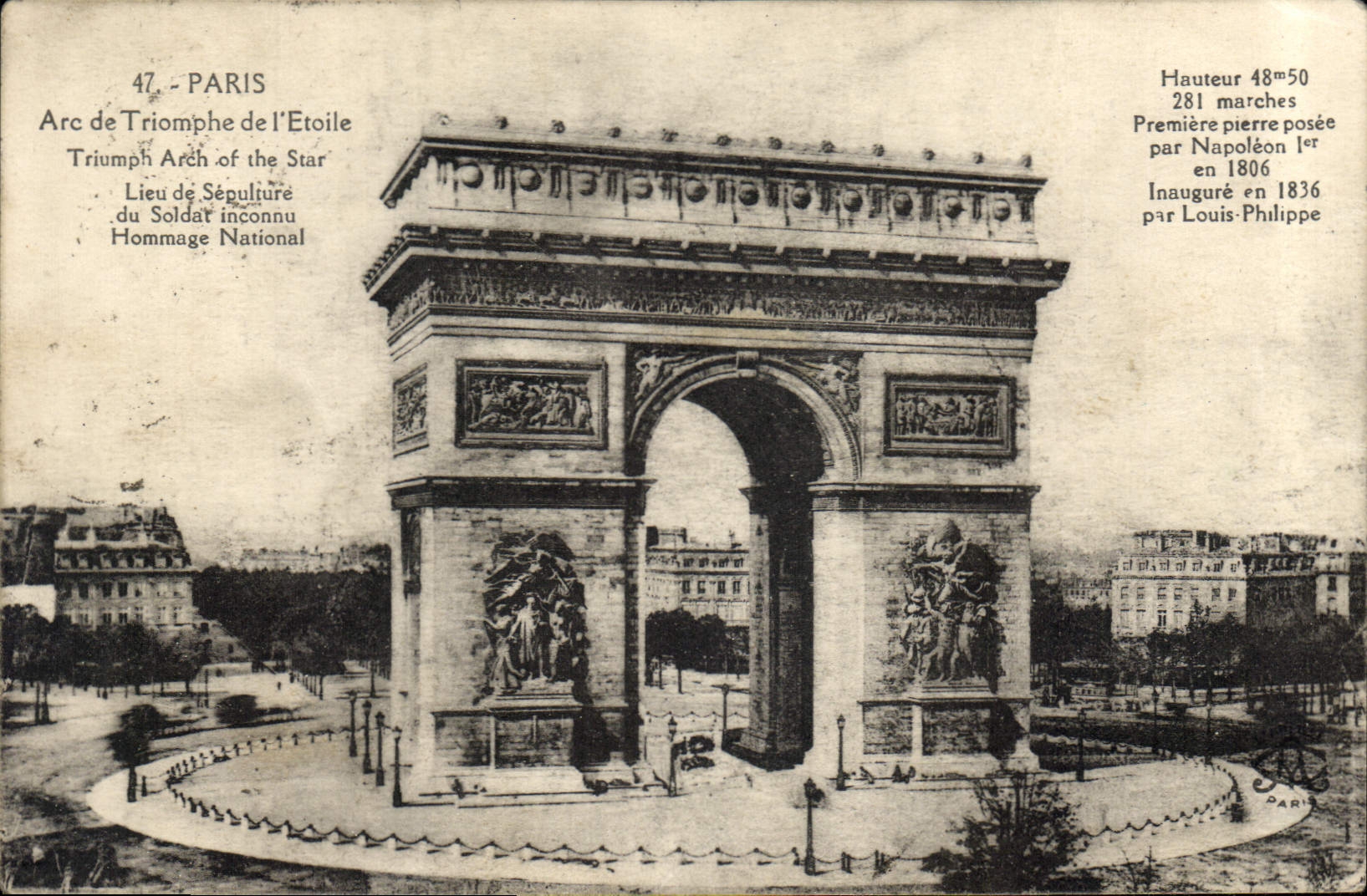 CPA Paris Arc de Triomphe de l'Etoile 