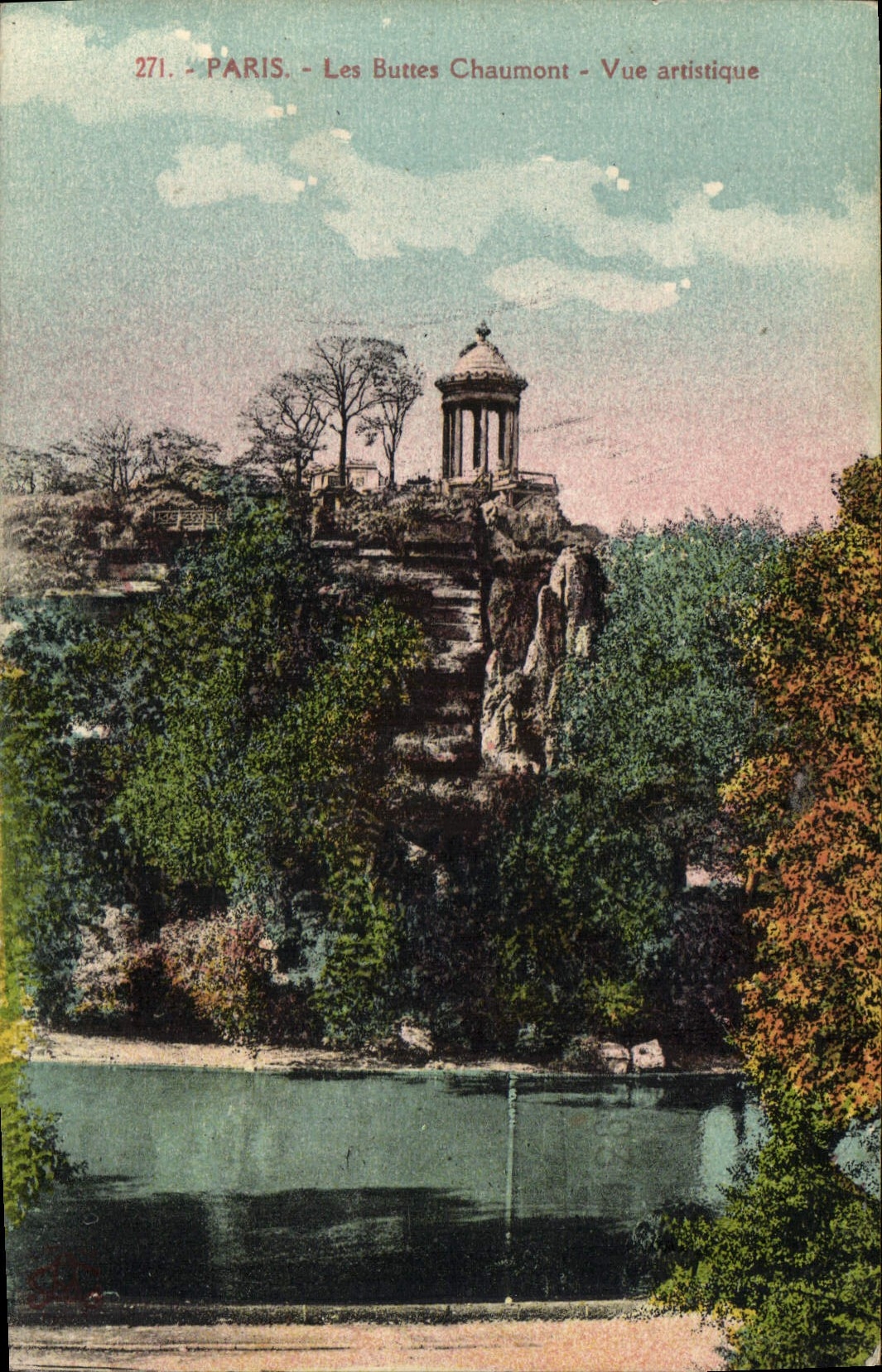 CPA Paris Les Buttes Chaumont Vue artistique