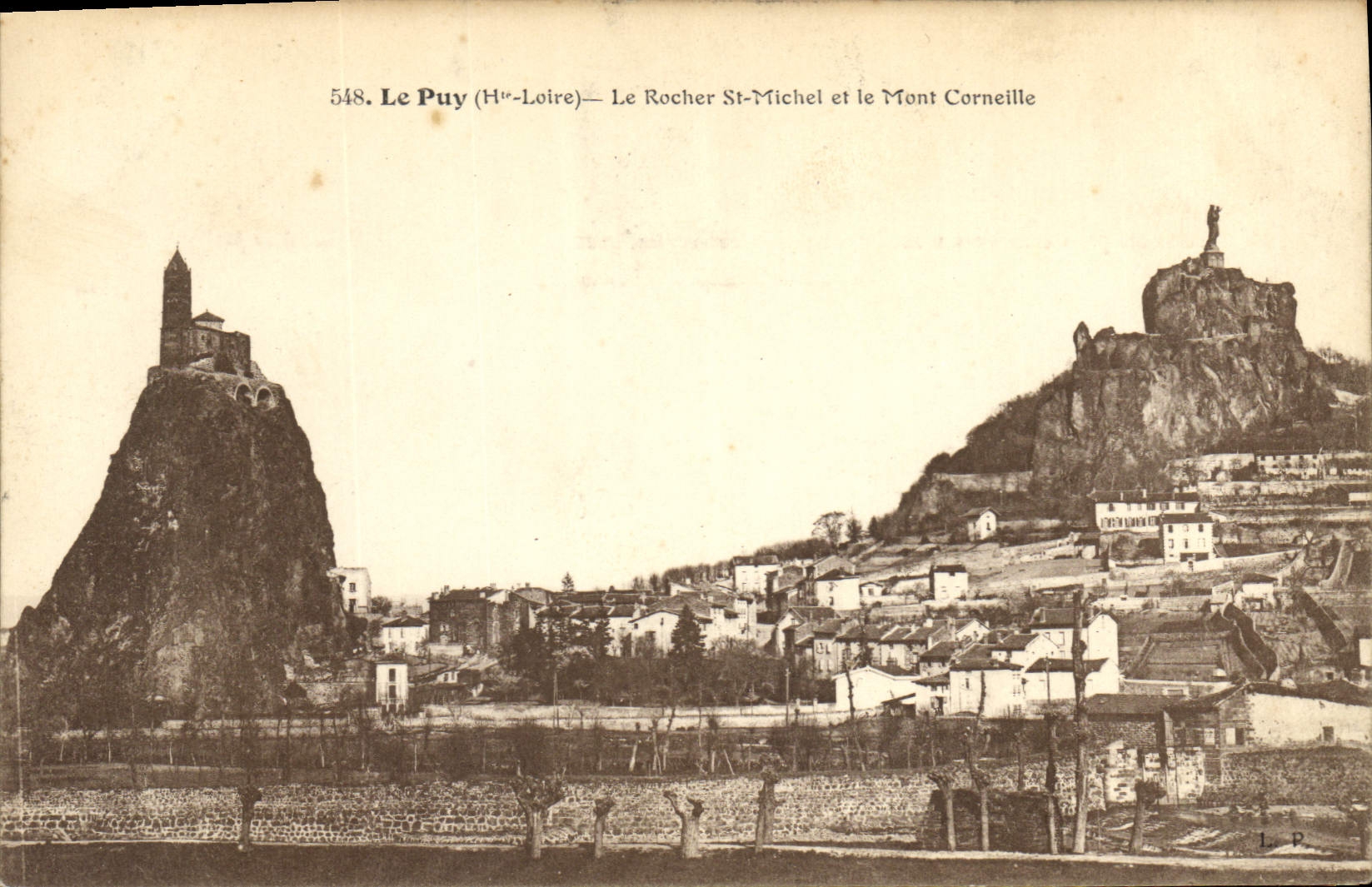 CPA Le Puy Hte Loire Le Rocher St Michel et le Mont Corneille 