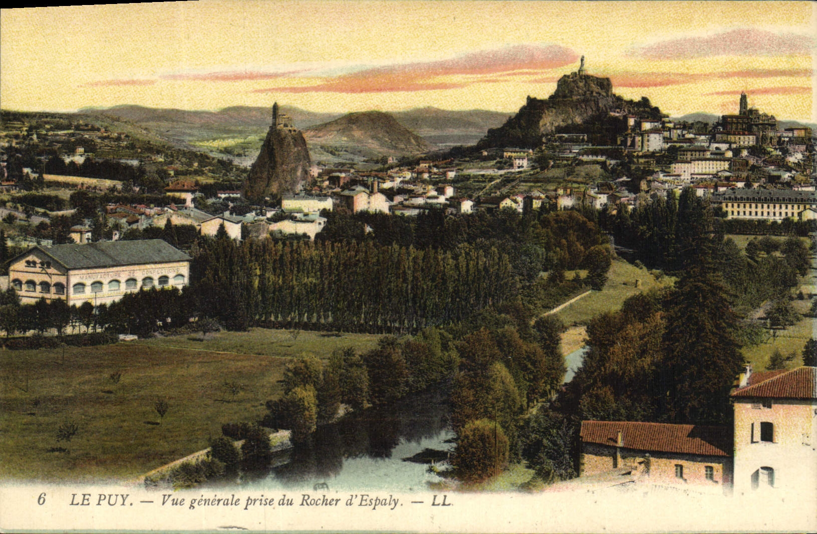 CPA Le Puy Vue generale prise du Rocher d'Espaly 