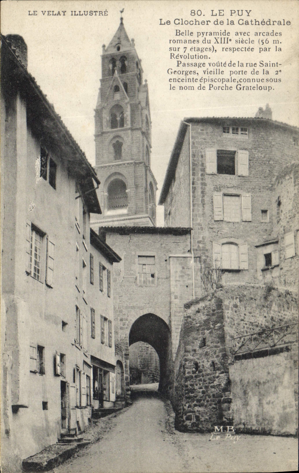 CPA Le Puy Le Clocher de la Cathedrale 