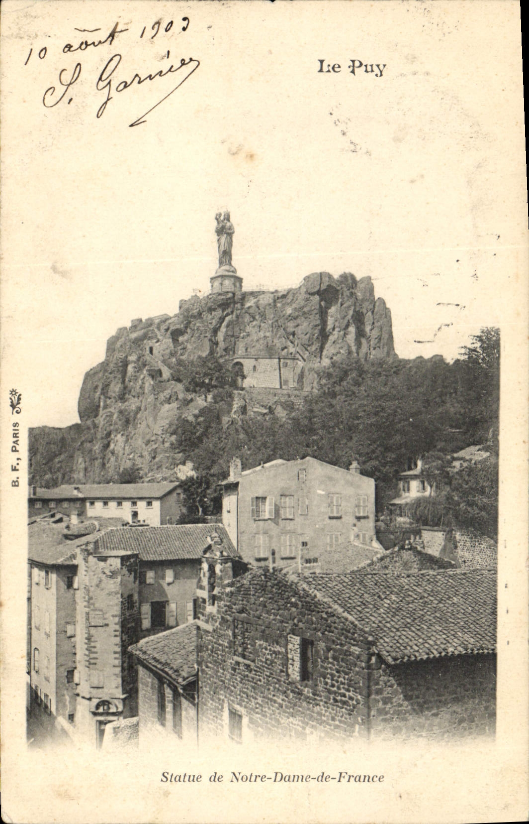 CPA Le Puy Statue de Notre Dame de France 