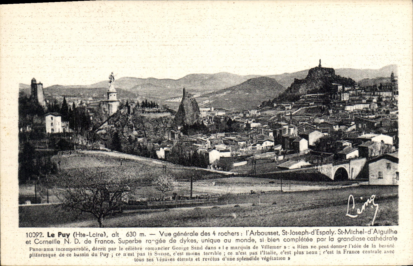 CPA Le Puy Hte Loire Vue generale des 4 rochers l'Arbousset St Joseph d'Espaly 