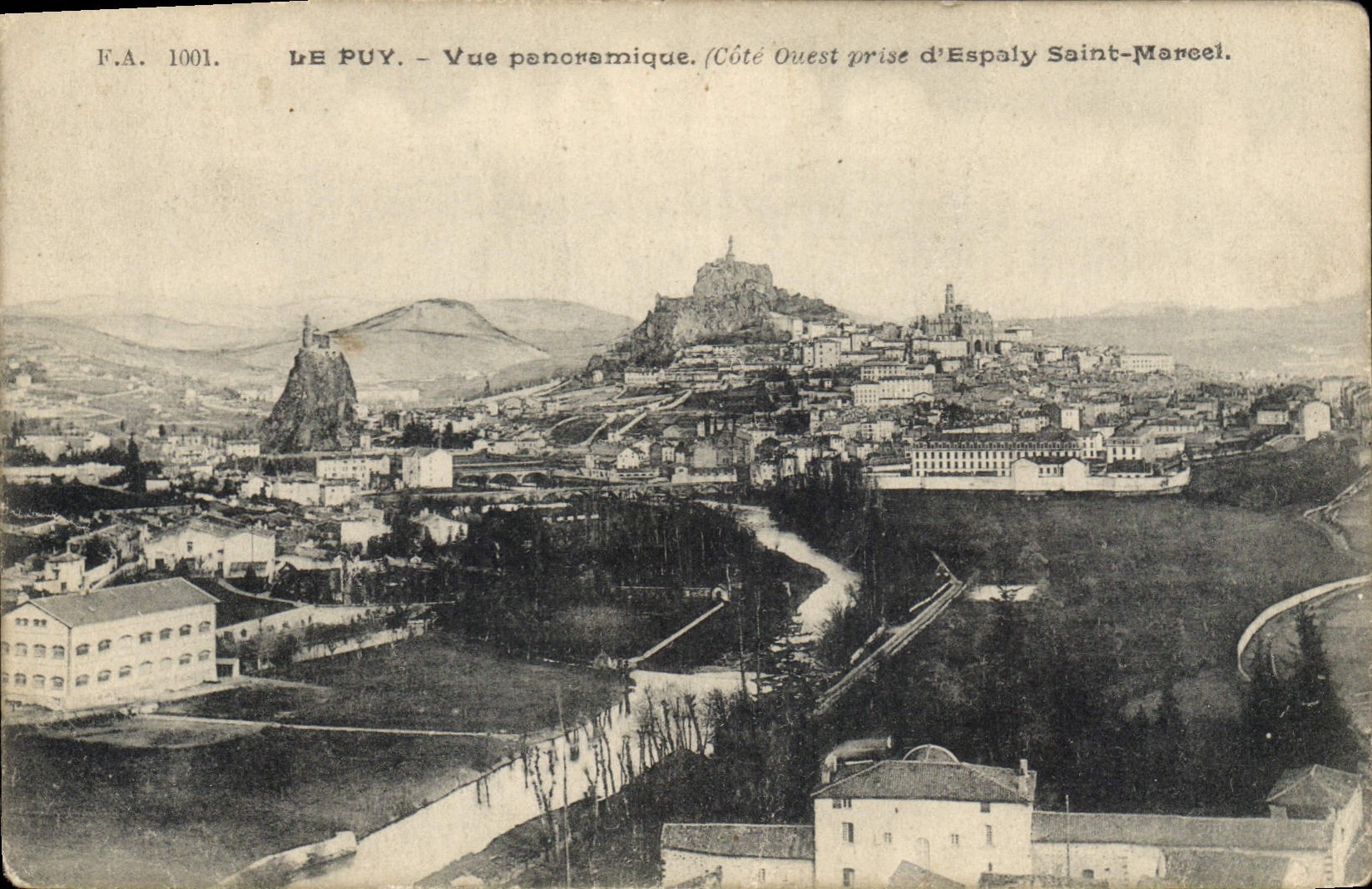 CPA Le Puy Vue panoramique Cote ouest prise d'Espaly Saint Marcel 