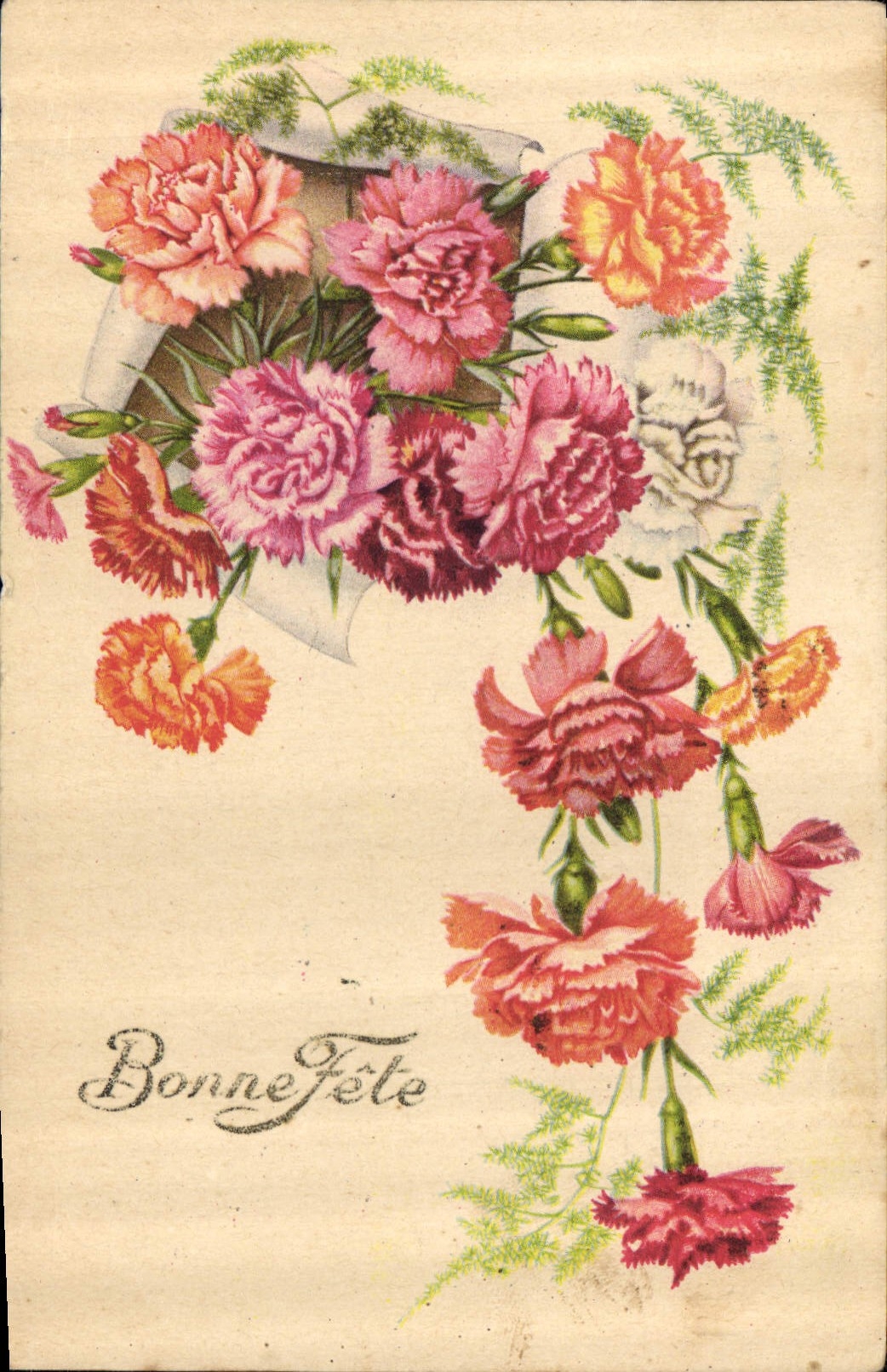 CPA Bonne Fete Fleurs
