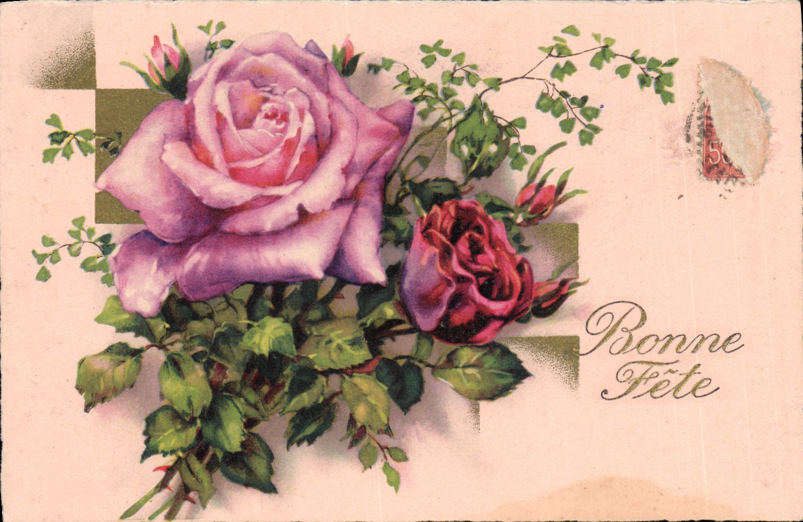 CPA Bonne Fete Fleurs