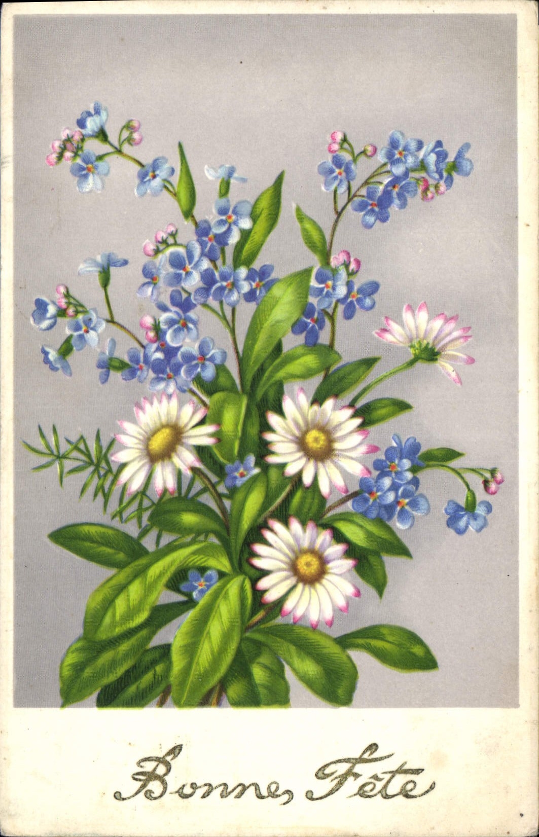 CPA Bonne Fete Fleurs