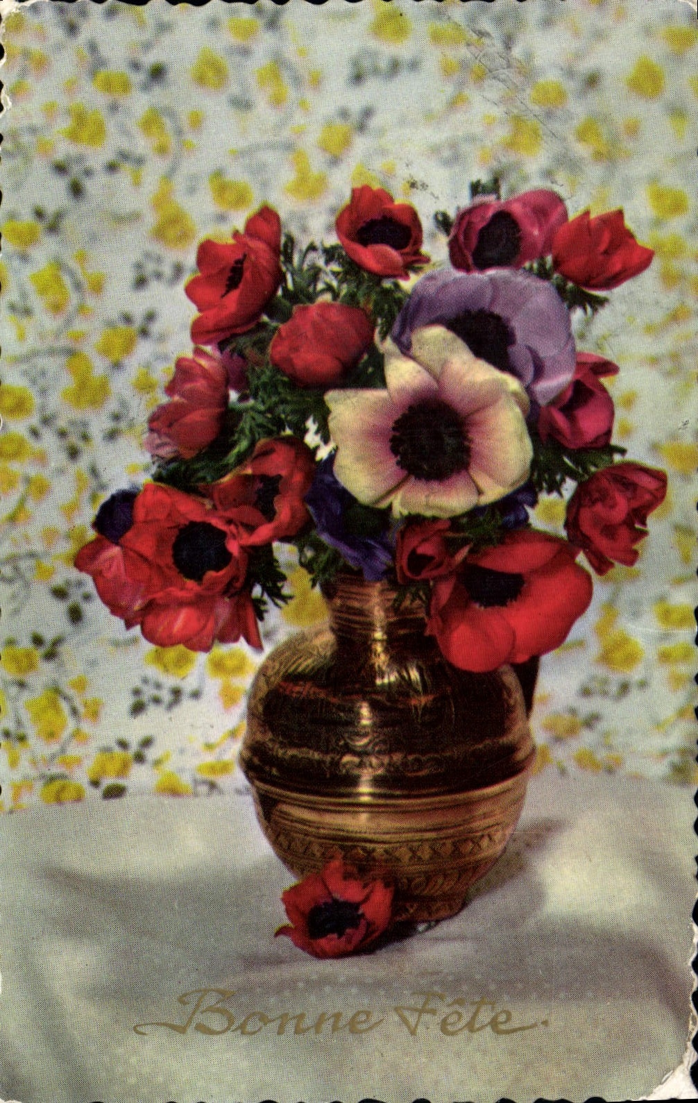 CPA Bonne Fete Fleurs