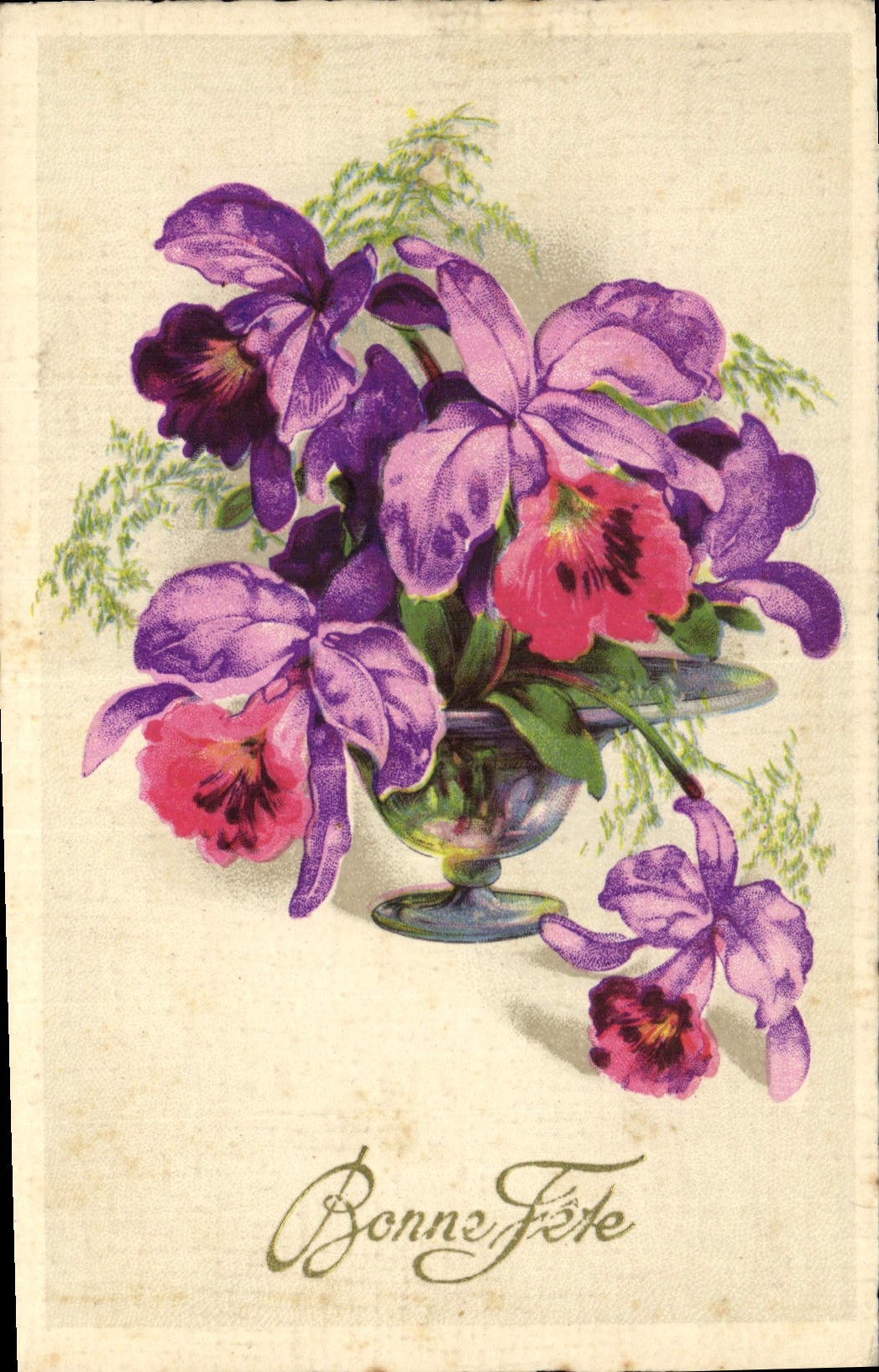 CPA Bonne Fete Fleurs
