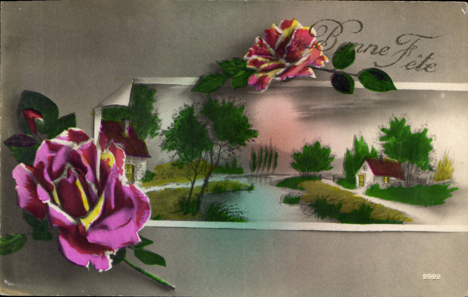 CPA Bonne Fete Fleurs