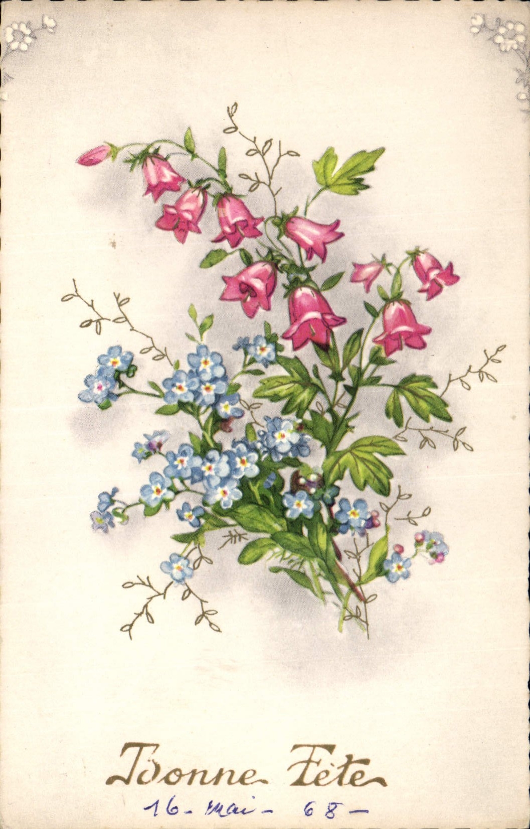 CPA Bonne Fete Fleurs