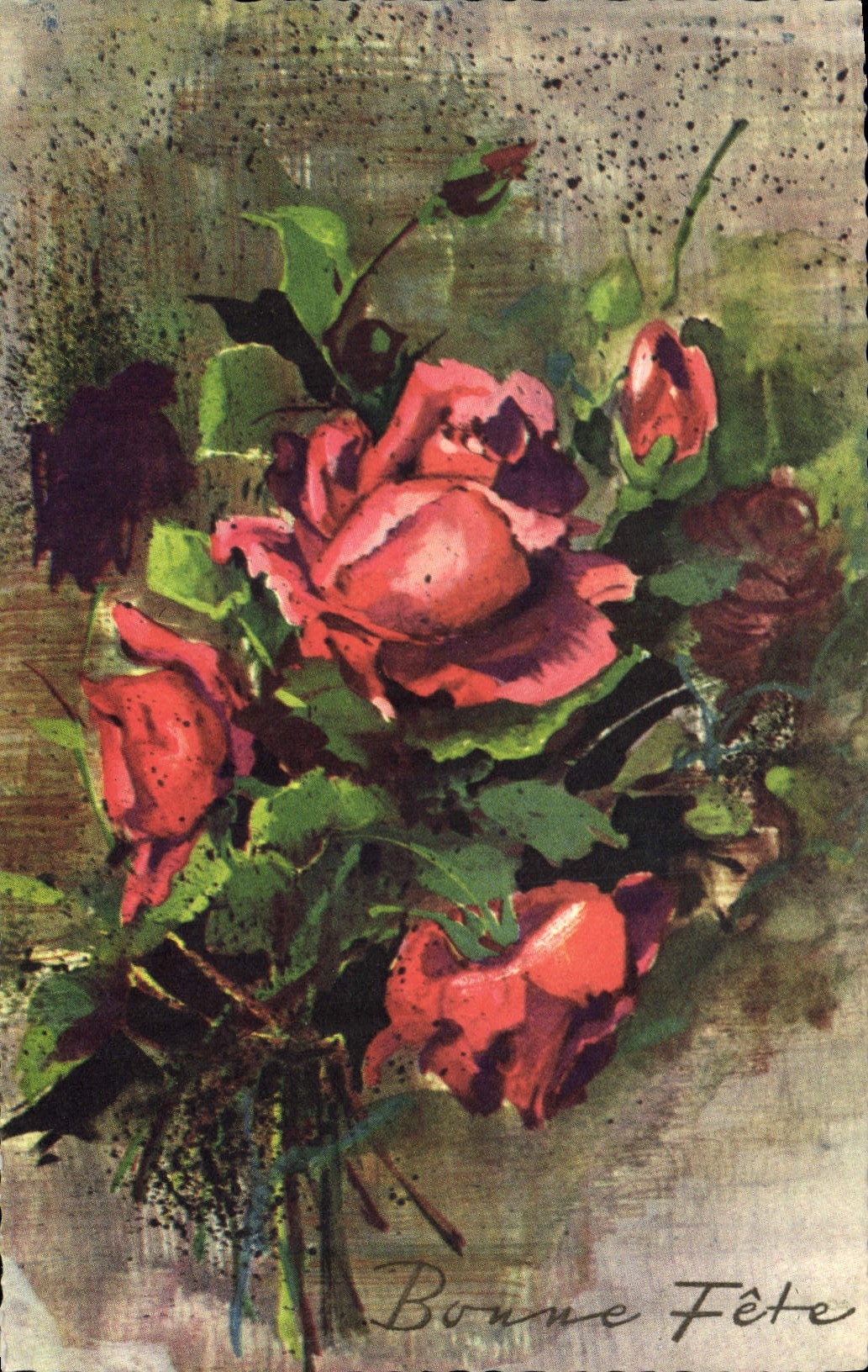 CPA Bonne Fete Fleurs
