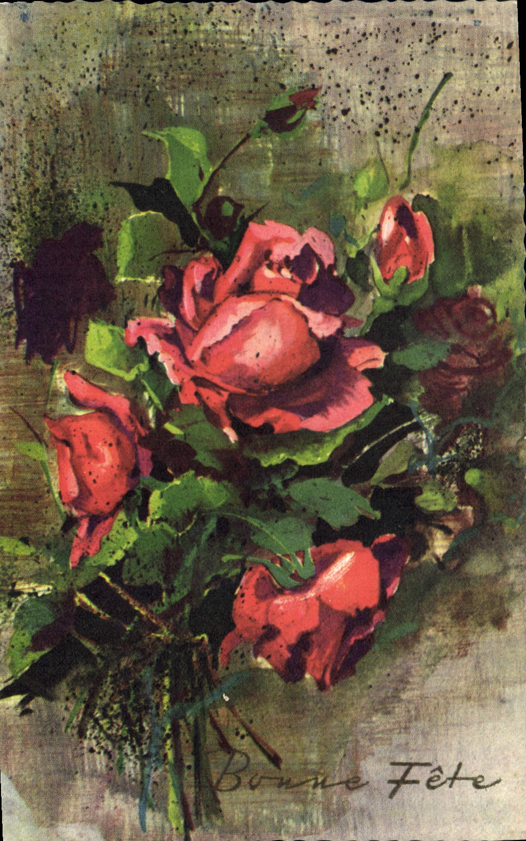 CPA Bonne Fete Fleurs