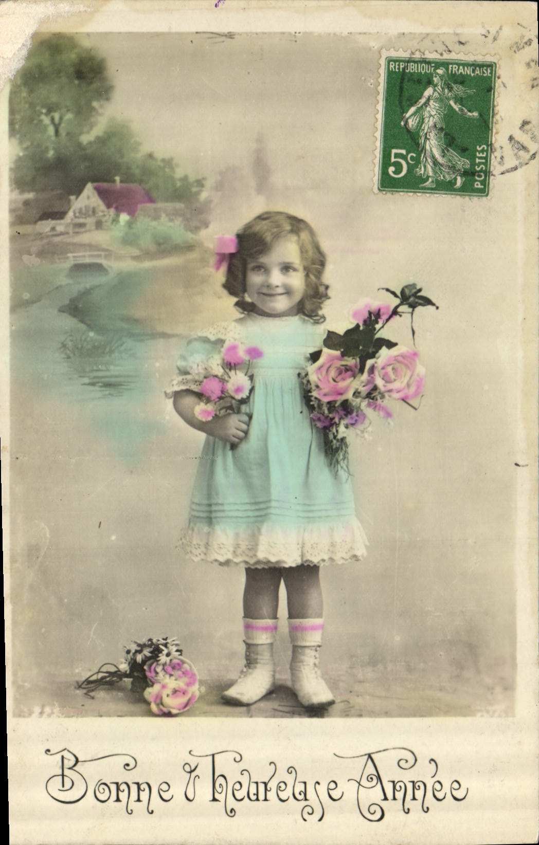 CPA Bonne heureuse Annee Enfant