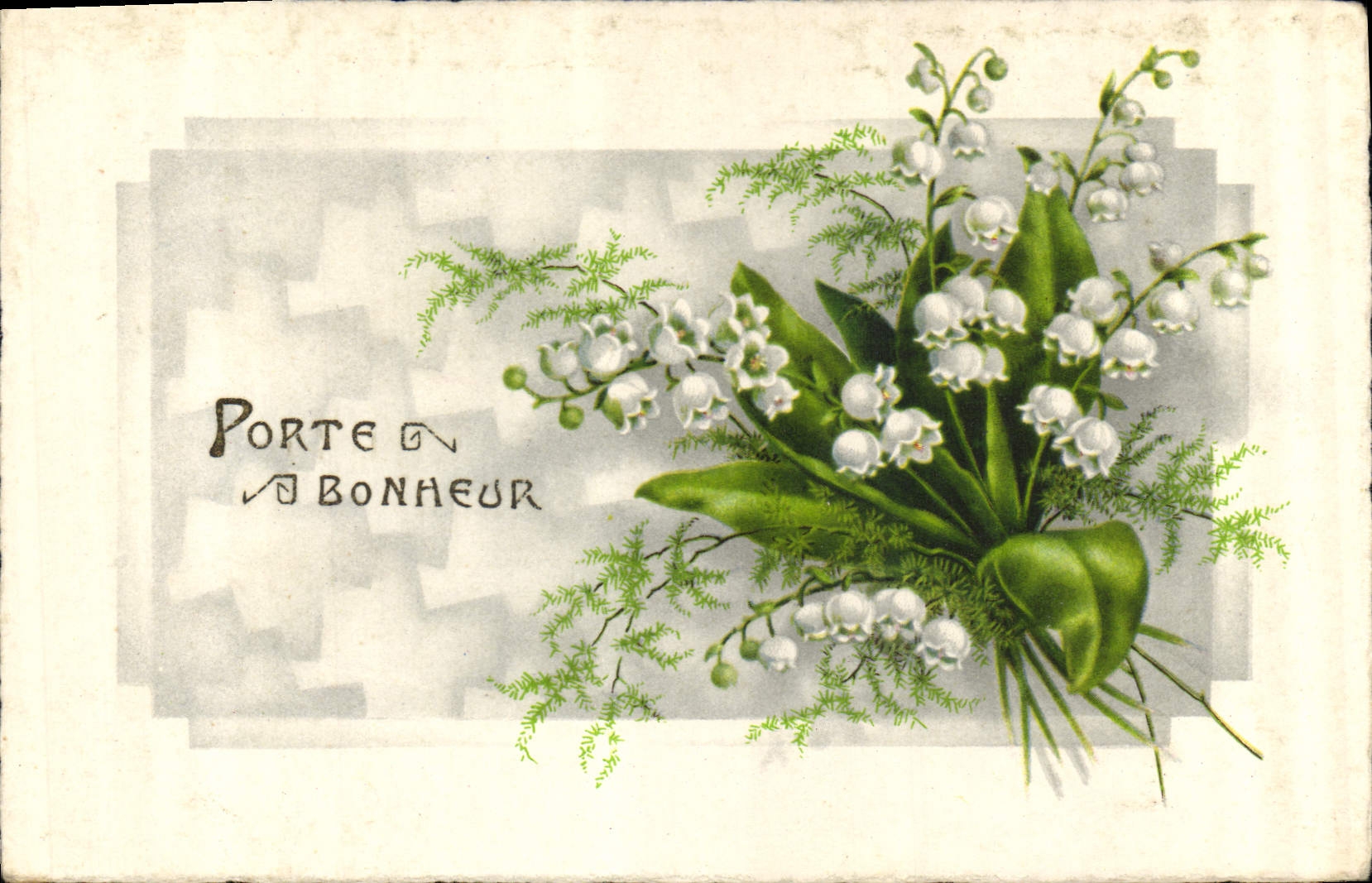 CPA Porte Bonheur fleurs