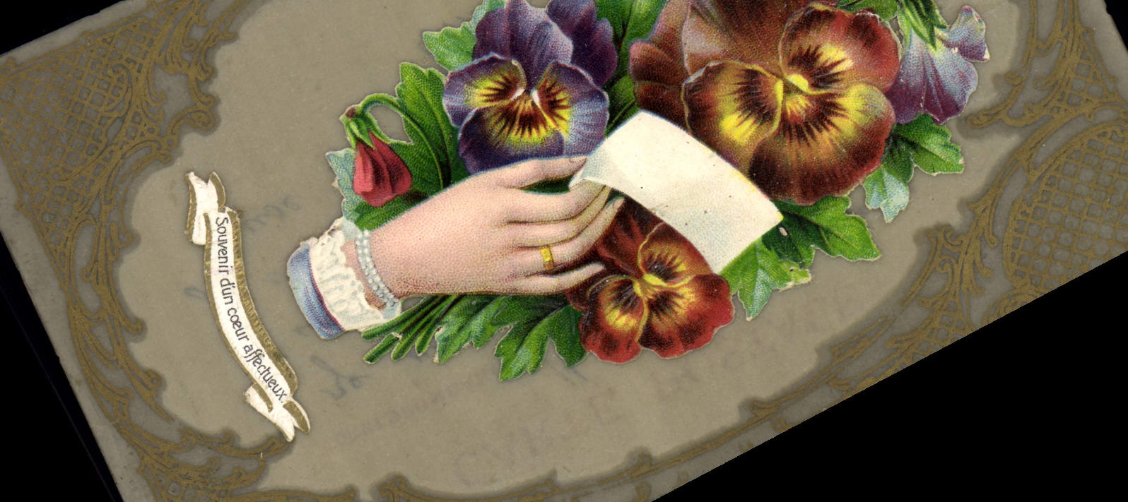 CPA Souvenir dun coeur affectueux Fleurs