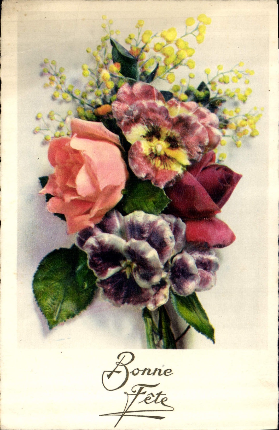 CPA Bonne Fete Fleurs