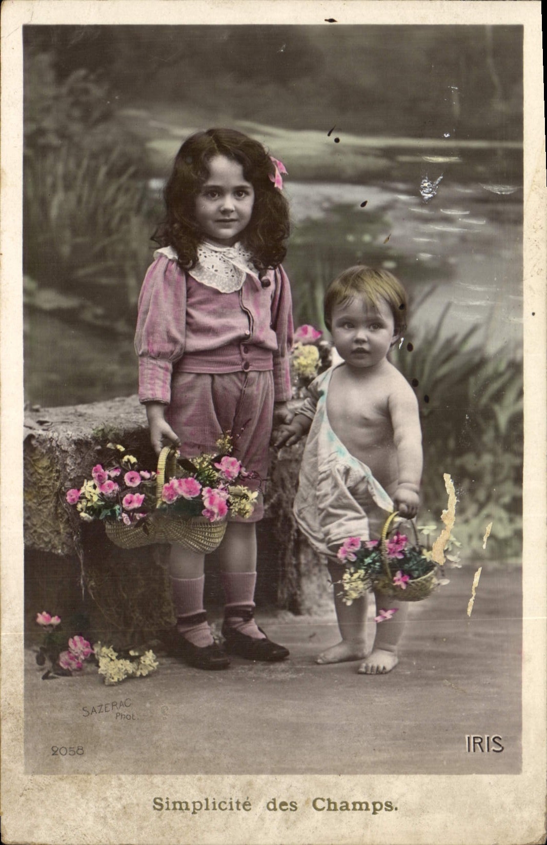 CPA Simplicite des Champs Enfants