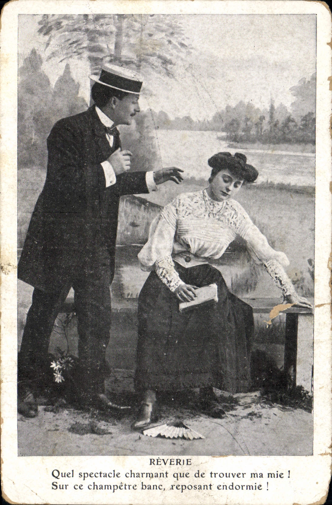 CPA Reverie Quel spectacle charmant que de trouver ma mie