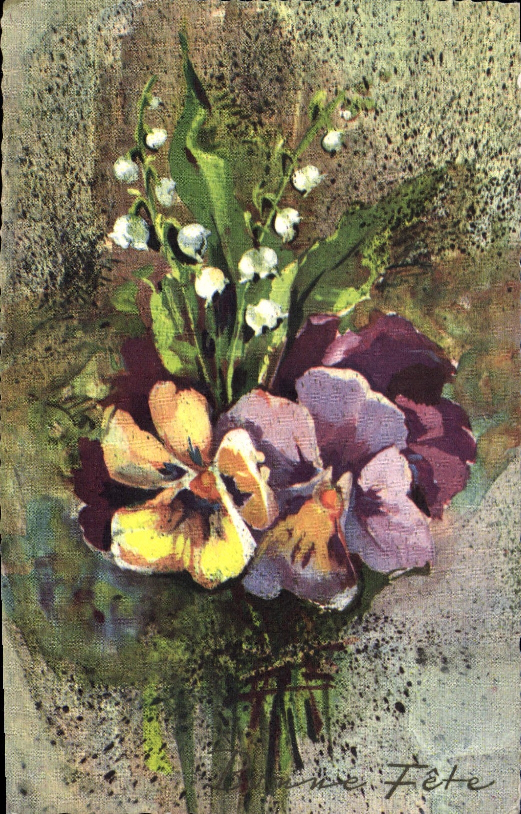 CPA Bonne Fete fleurs