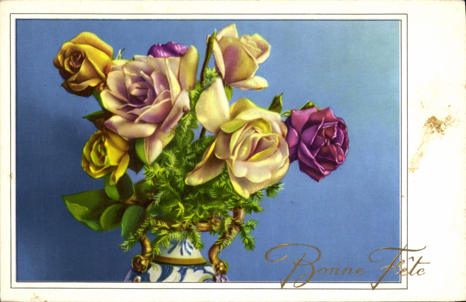 CPA Bonne Fete Fleurs