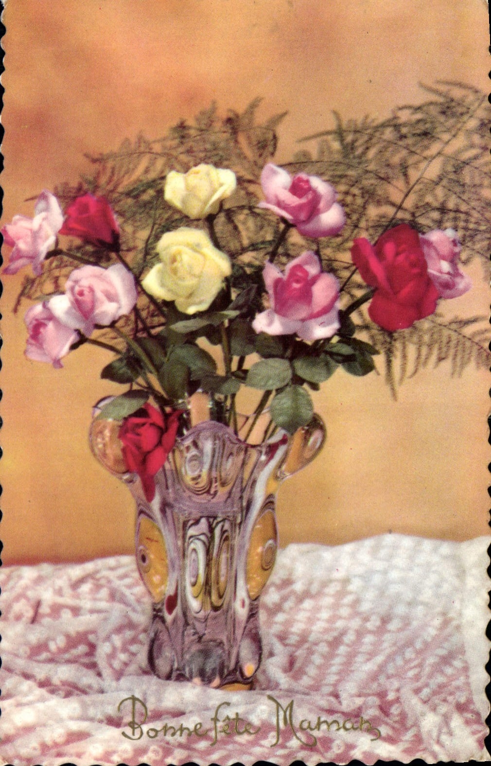 CPA Bonne Fete Maman Fleurs
