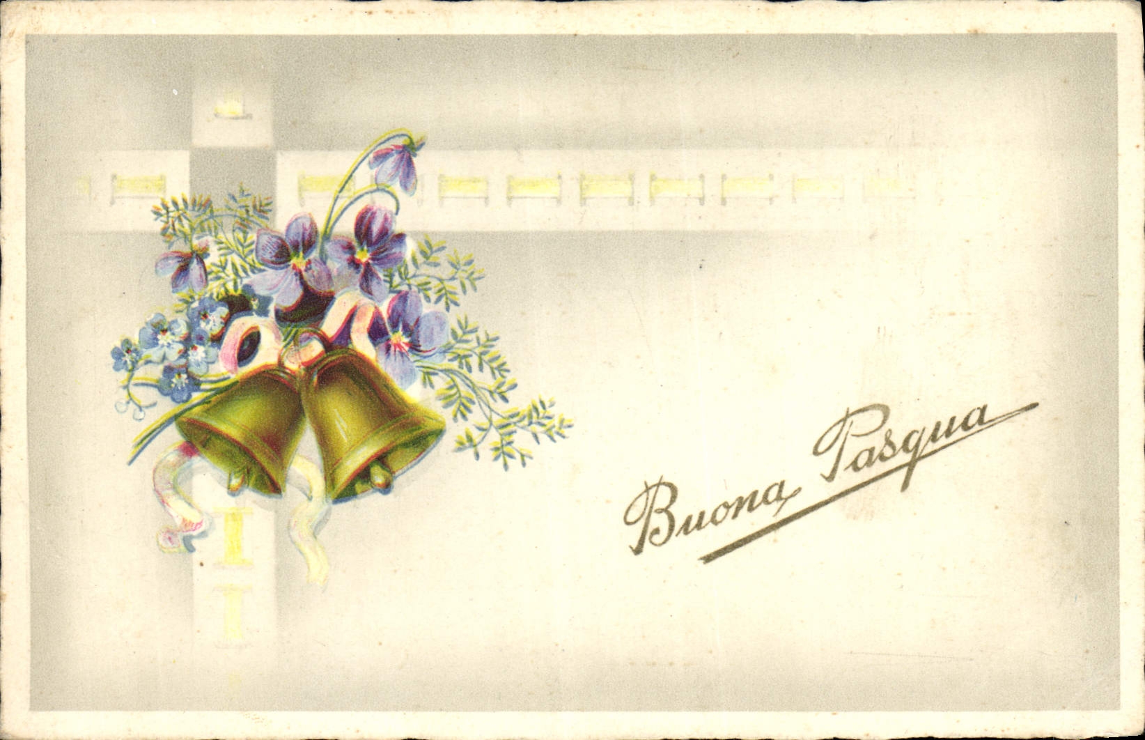 CPA Buona Pasqua Fleurs