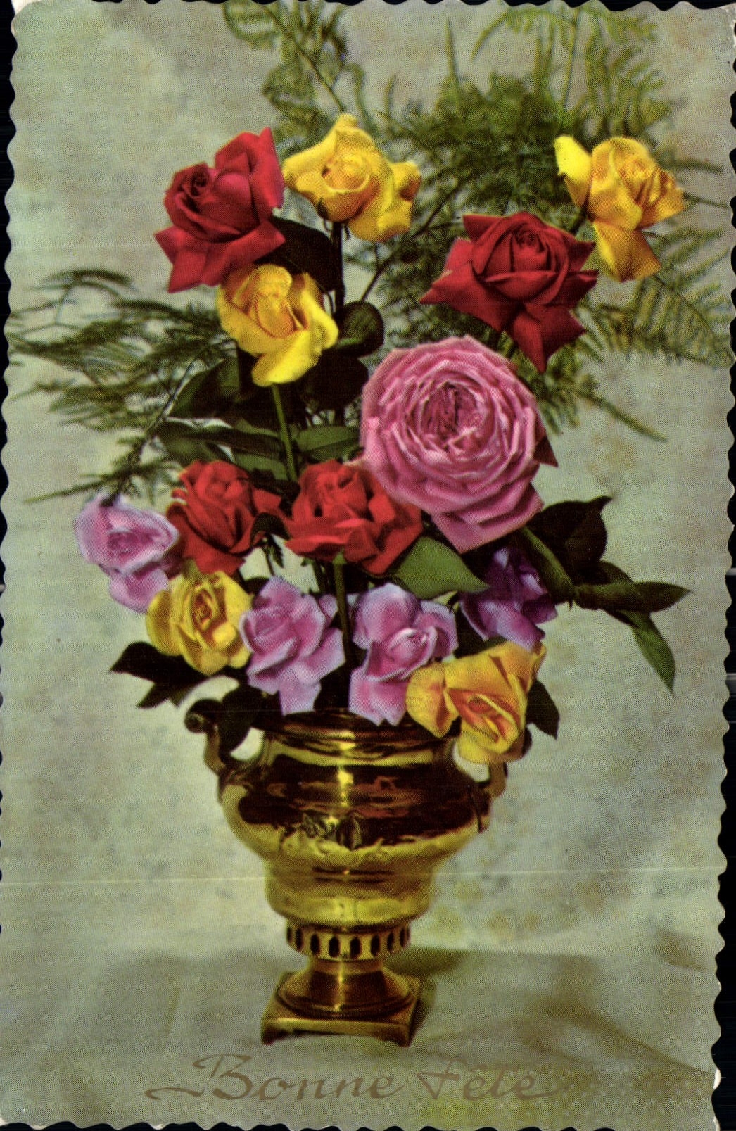 CPA Bonne Fete Fleurs
