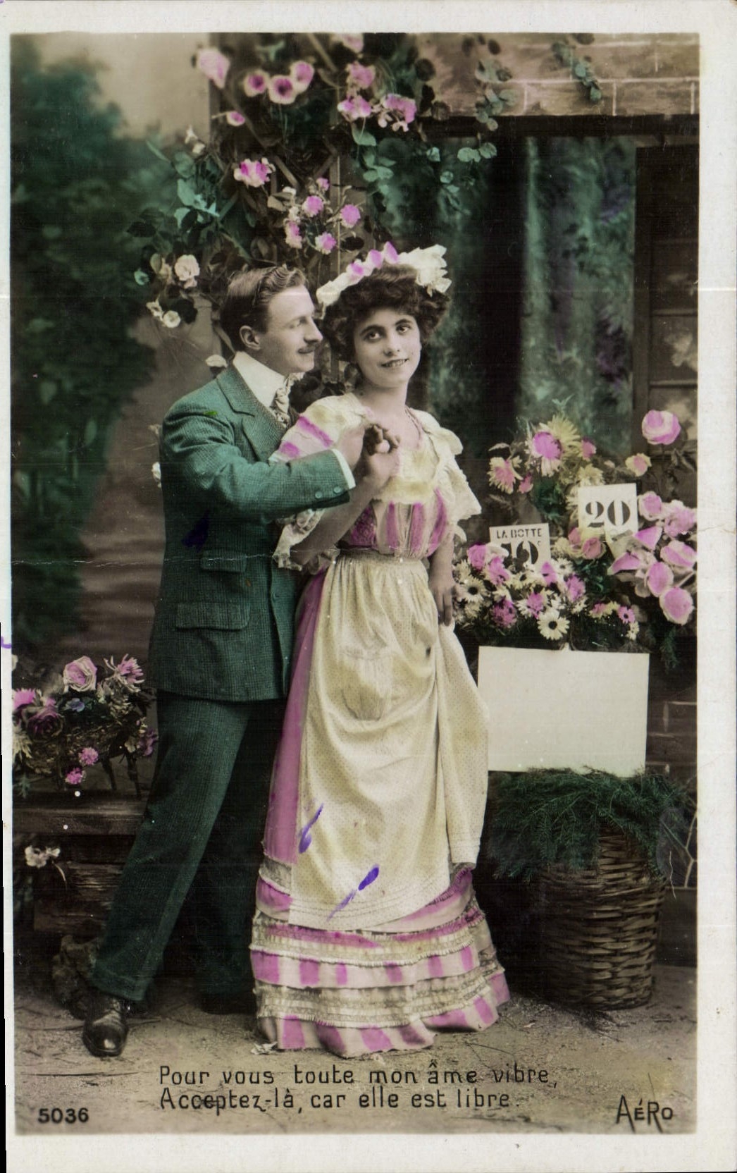 CPA Pour vous toute mon ame vibre Femme