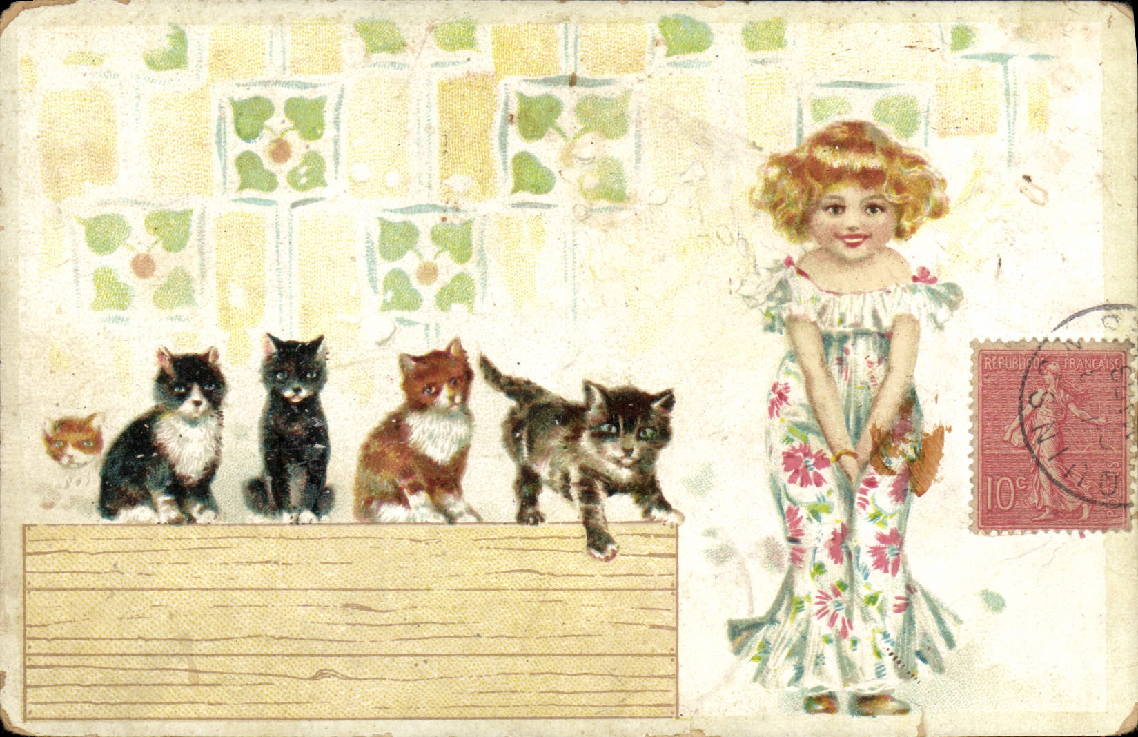 CPA Enfant Chats Chats
