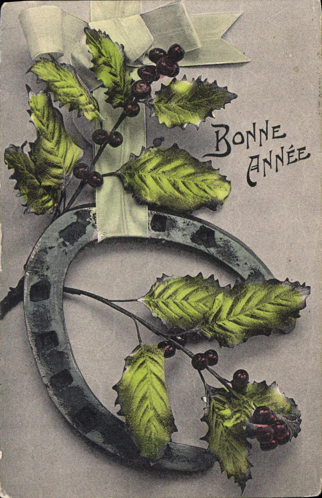 CPA Bonne Annee Fer a cheval