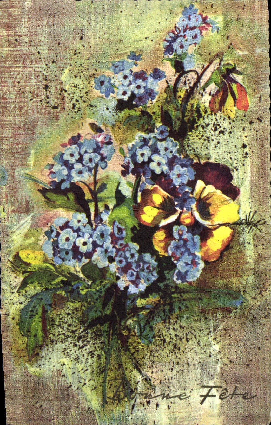 CPA Bonne Fete Fleurs