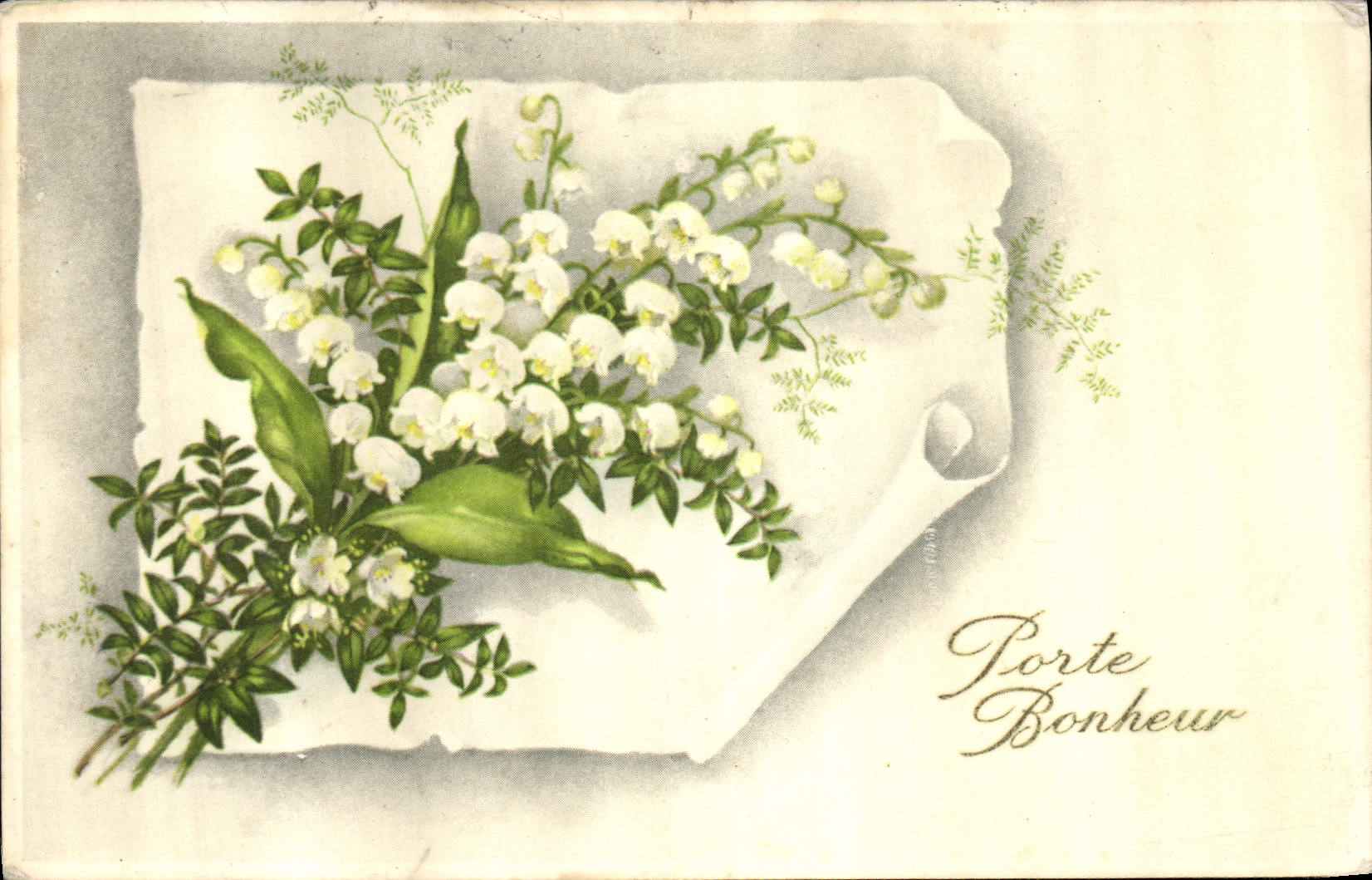 CPA Porte Bonheur Fleurs