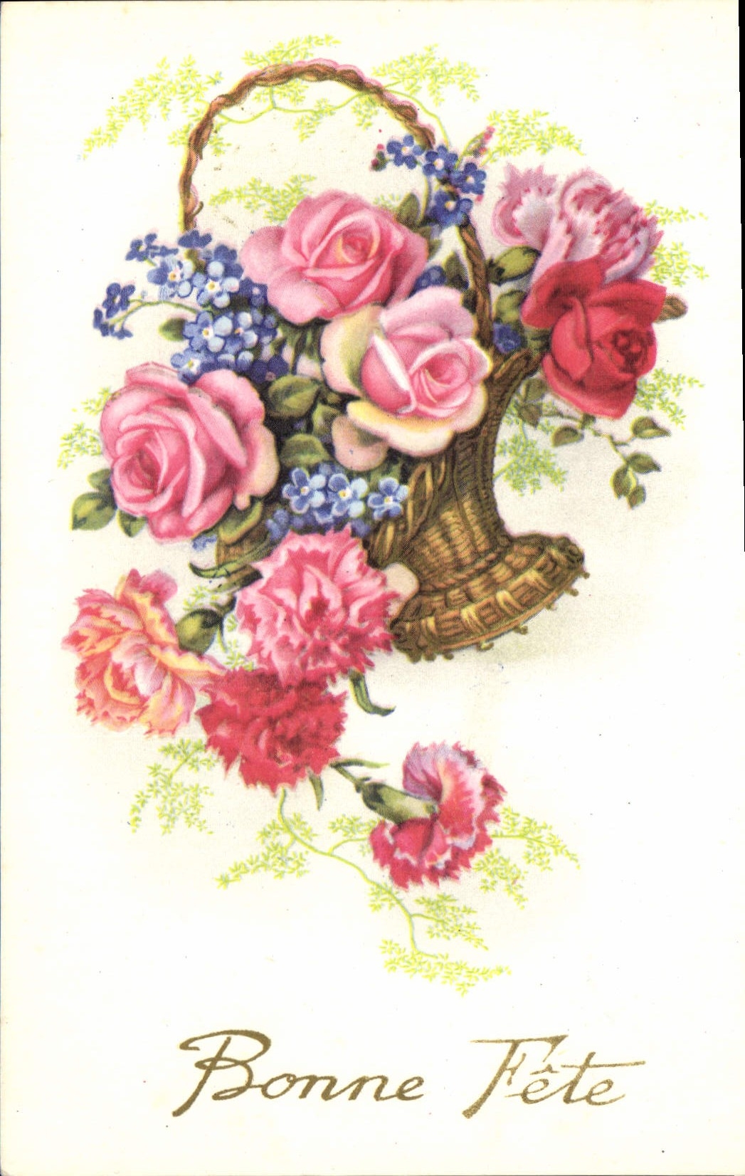 CPA Bonne Fete Fleurs